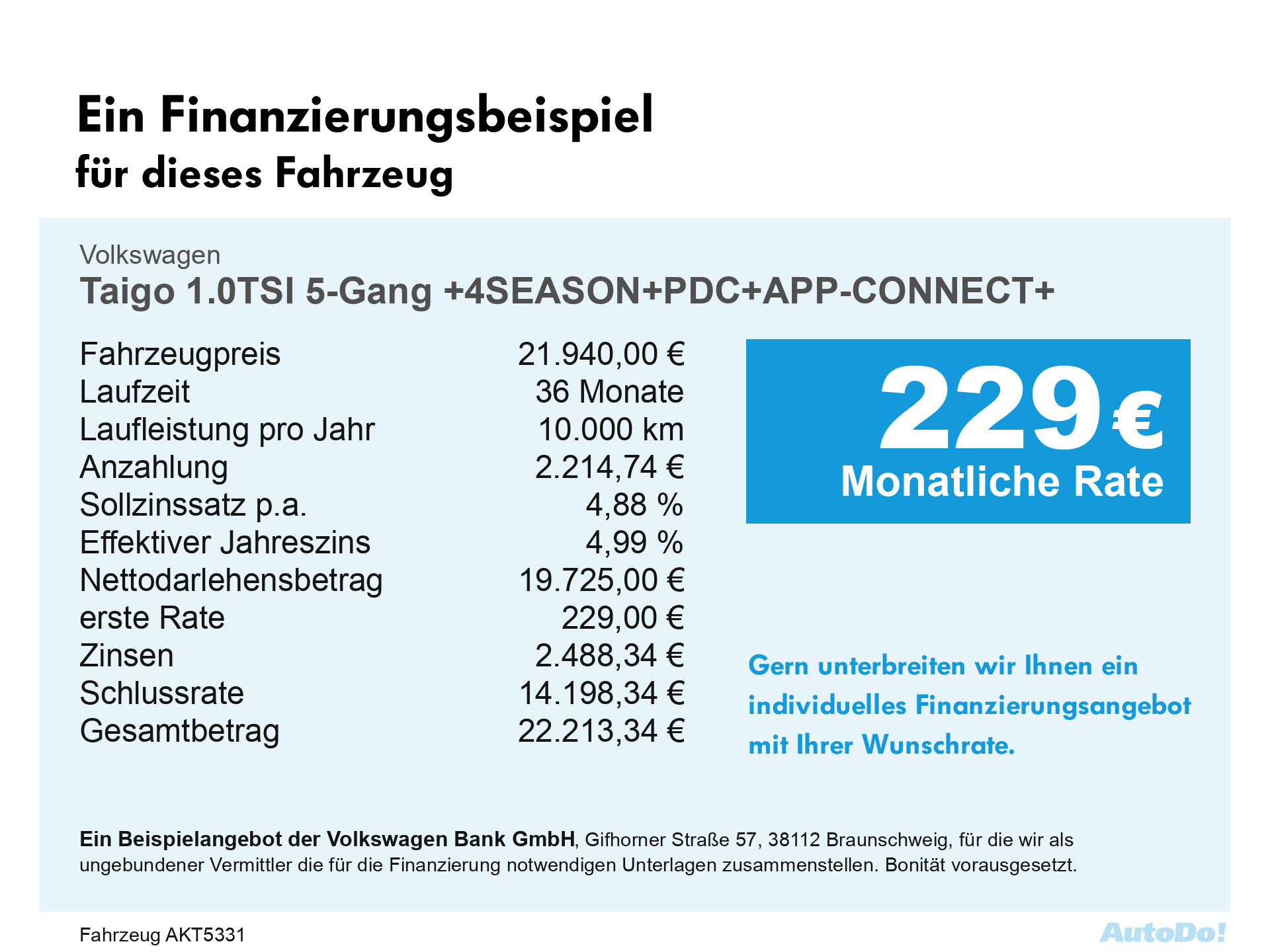 Taigo 1.0TSI 5-Gang +4SEASON+PDC+APP-CONNECT+