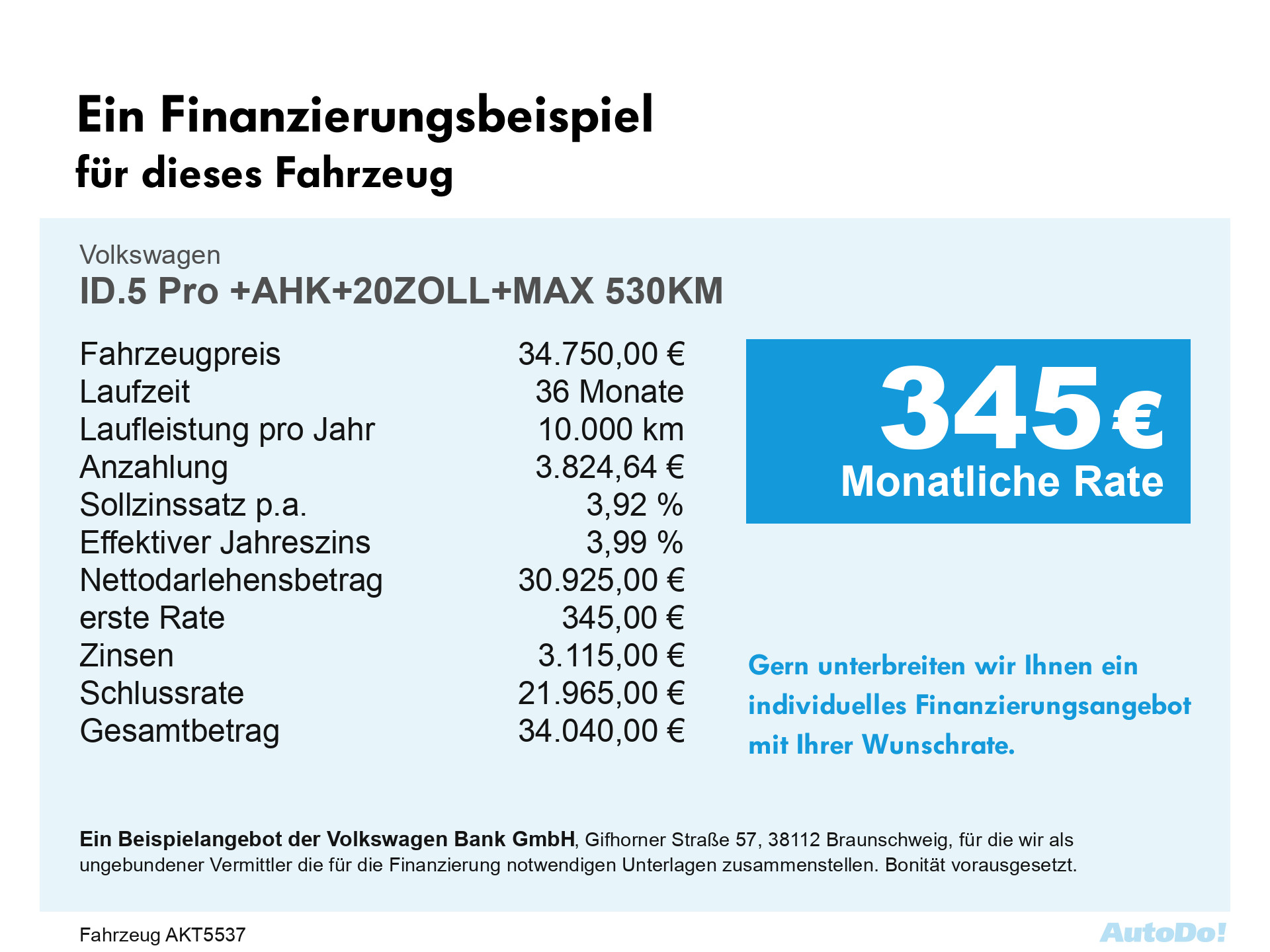ID.5 Pro +AHK+20ZOLL+MAX 530KM